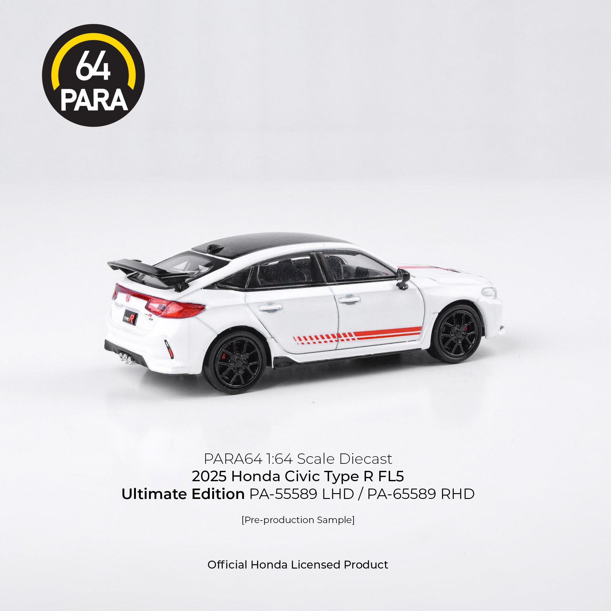 Para64 1/64 2025 Honda Civic Type R FL5 Ultimate Edition PA55589 Diecast Scale Model Car