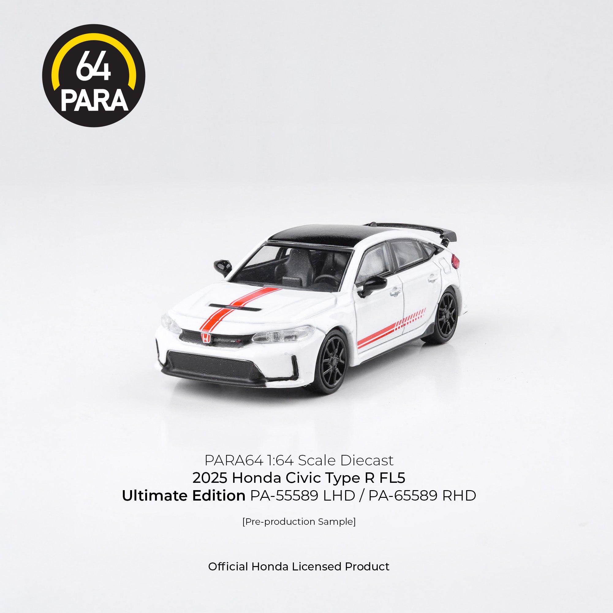 Para64 1/64 2025 Honda Civic Type R FL5 Ultimate Edition PA55589 Diecast Scale Model Car