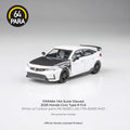 Para64 1/64 2025 Honda Civic Type R FL5 White w/ Carbon Parts PA55590 Diecast Scale Model Car