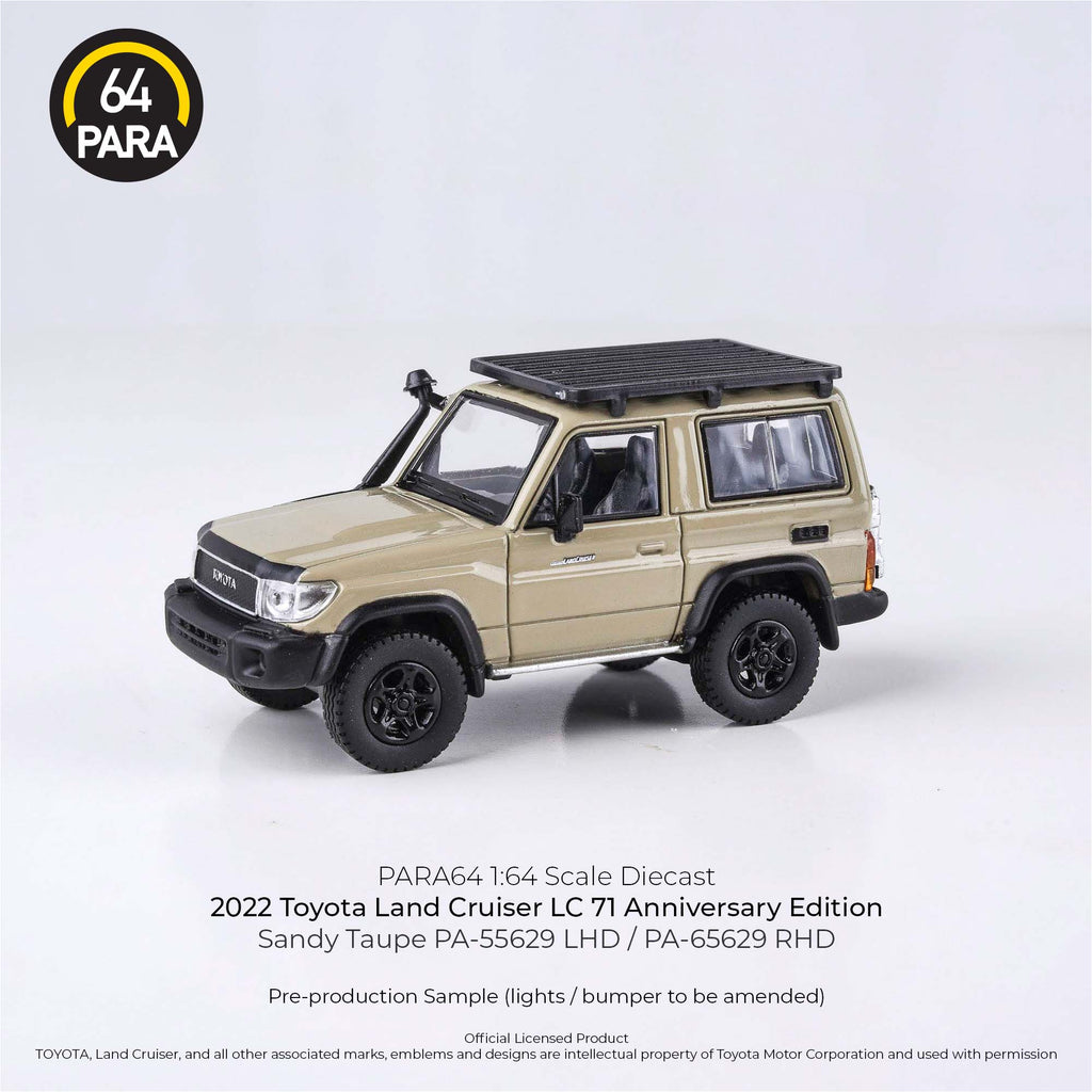 Para64 1/64 2022 Toyota Land Cruiser LC71 Anniversary Edition Sandy Taupe PA55568 Diecast Scale Model Car