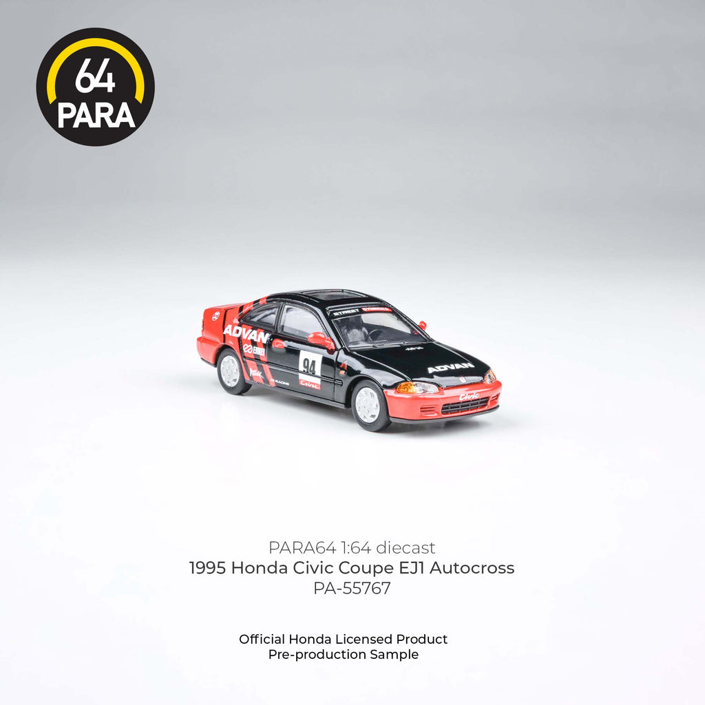 Para64 1/64 1995 Honda Civic Coupe EJ1 Autocross Advan PA55767 Diecast Scale Model Car