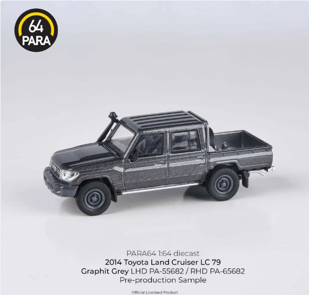 Para64 1/64 2014 Toyota Land Cruiser LC 79 Graphite Grey PA55682 Diecast Scale Model Car