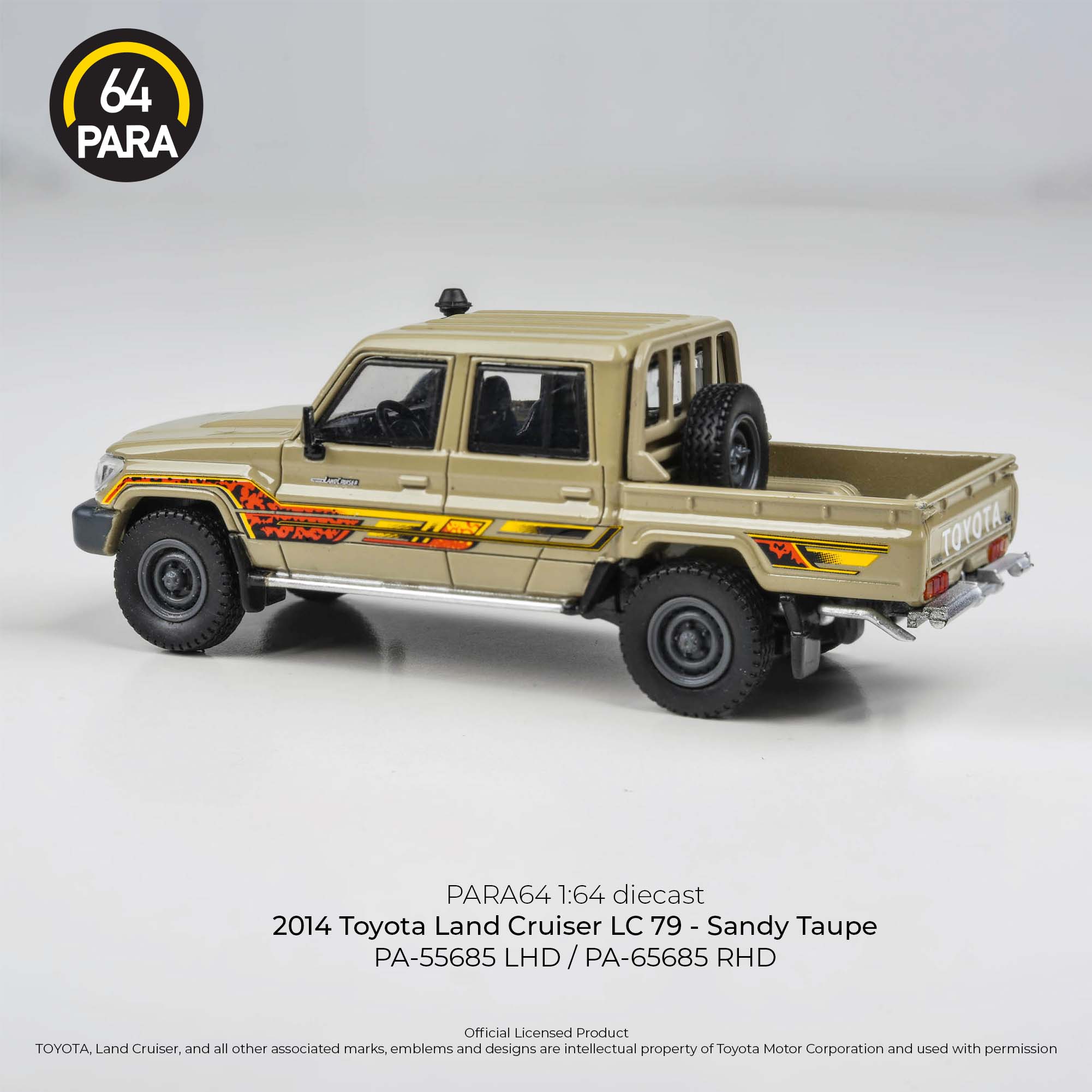 Para64 1/64 2014 Toyota Land Cruiser LC79 – Sandy Taupe PA55685 Diecast Scale Model Car