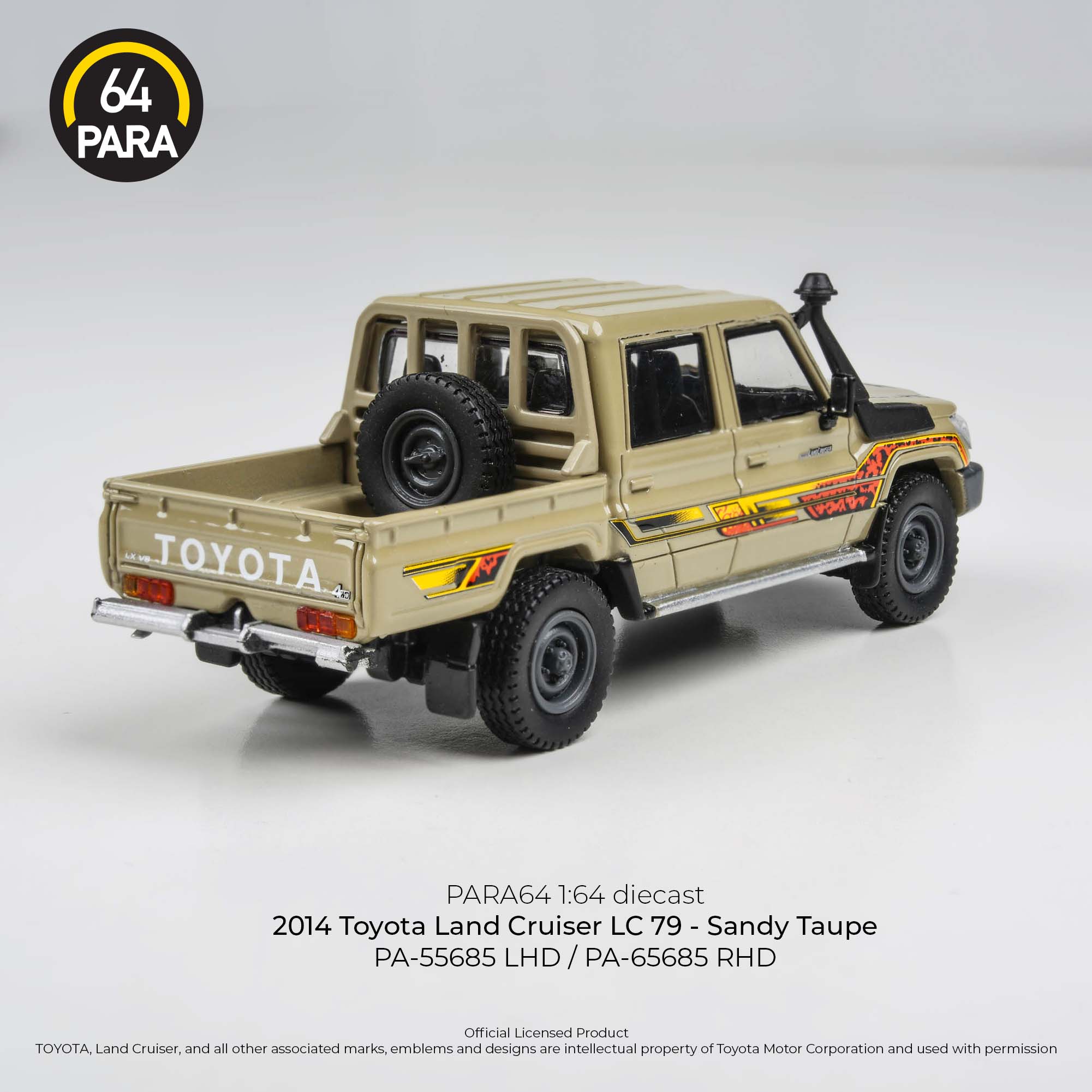 Para64 1/64 2014 Toyota Land Cruiser LC79 – Sandy Taupe PA55685 Diecast Scale Model Car
