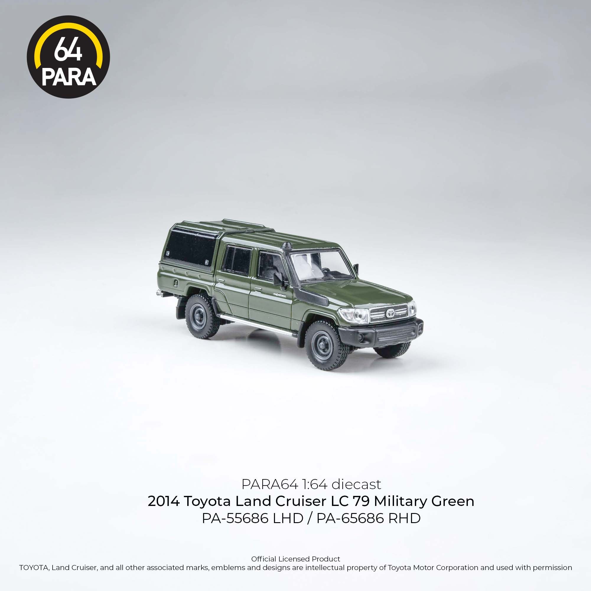 Para64 1/64 2014 Toyota Land Cruiser LC79 Military Green PA55686