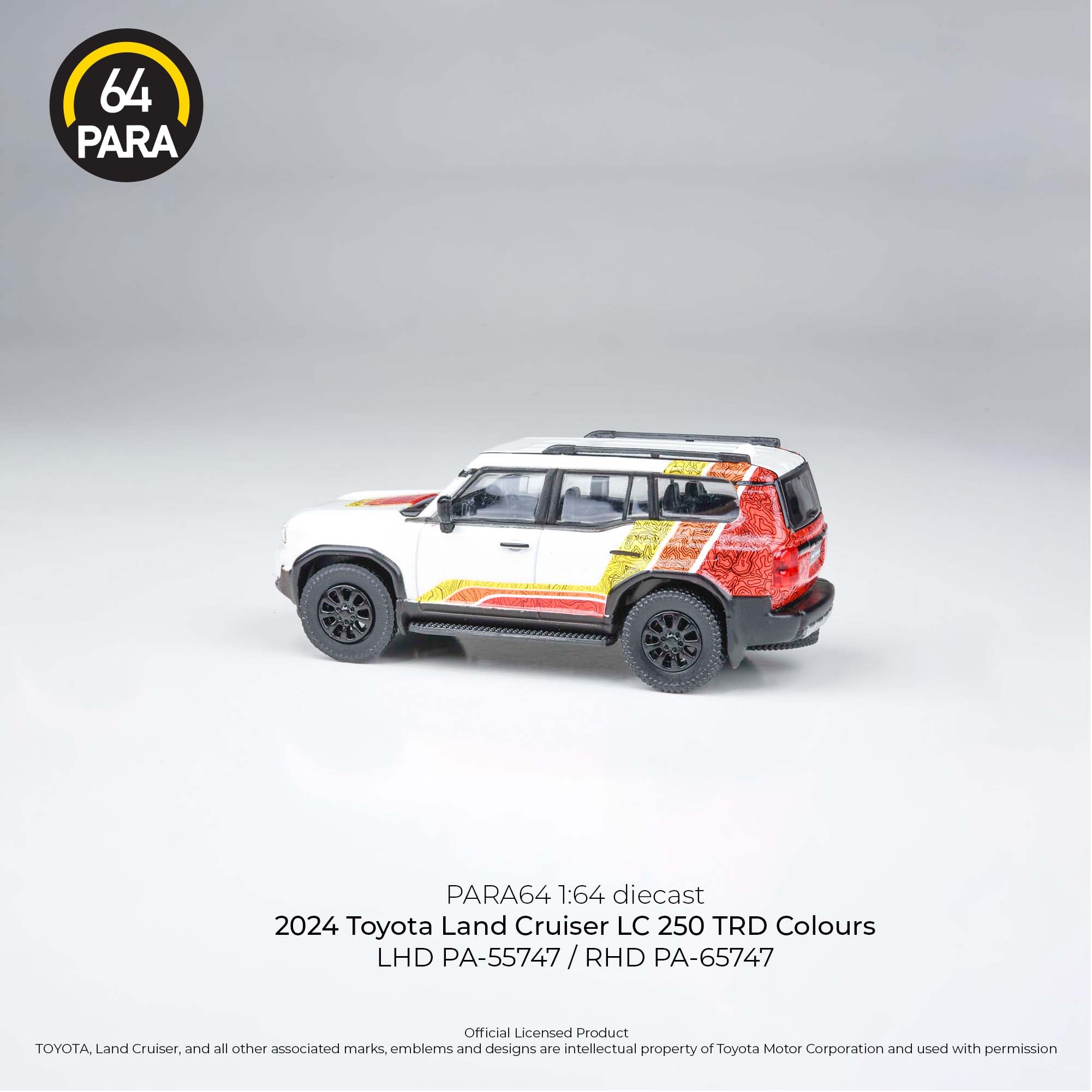 Para64 1/64 2024 Toyota Land Cruiser LC250 TRD Colours PA55747 Diecast Scale Model Car