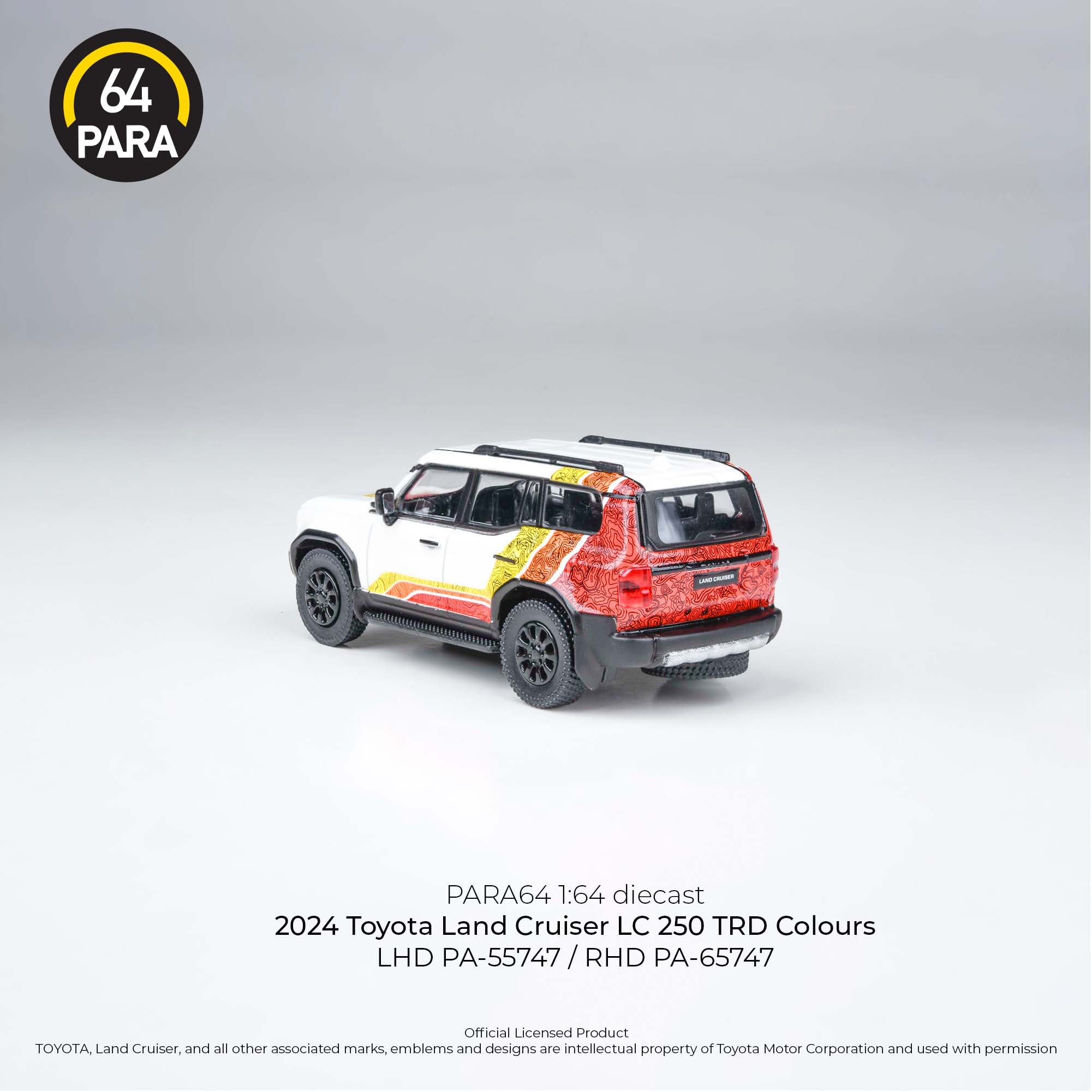 Para64 1/64 2024 Toyota Land Cruiser LC250 TRD Colours PA55747 Diecast Scale Model Car