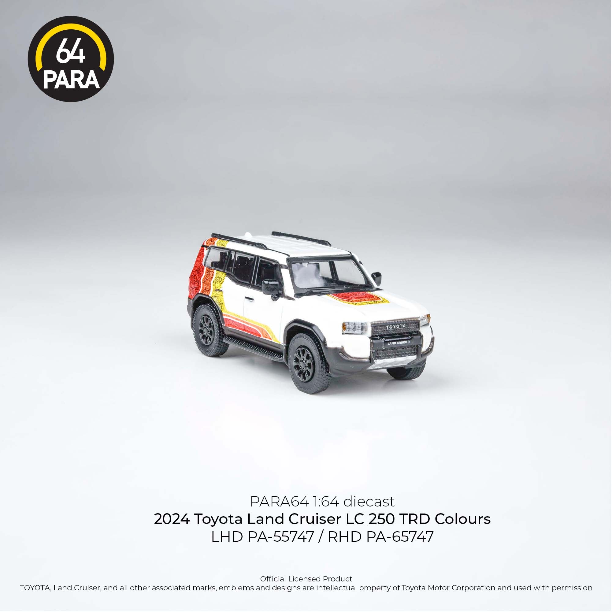 Para64 1/64 2024 Toyota Land Cruiser LC250 TRD Colours PA55747 Diecast Scale Model Car