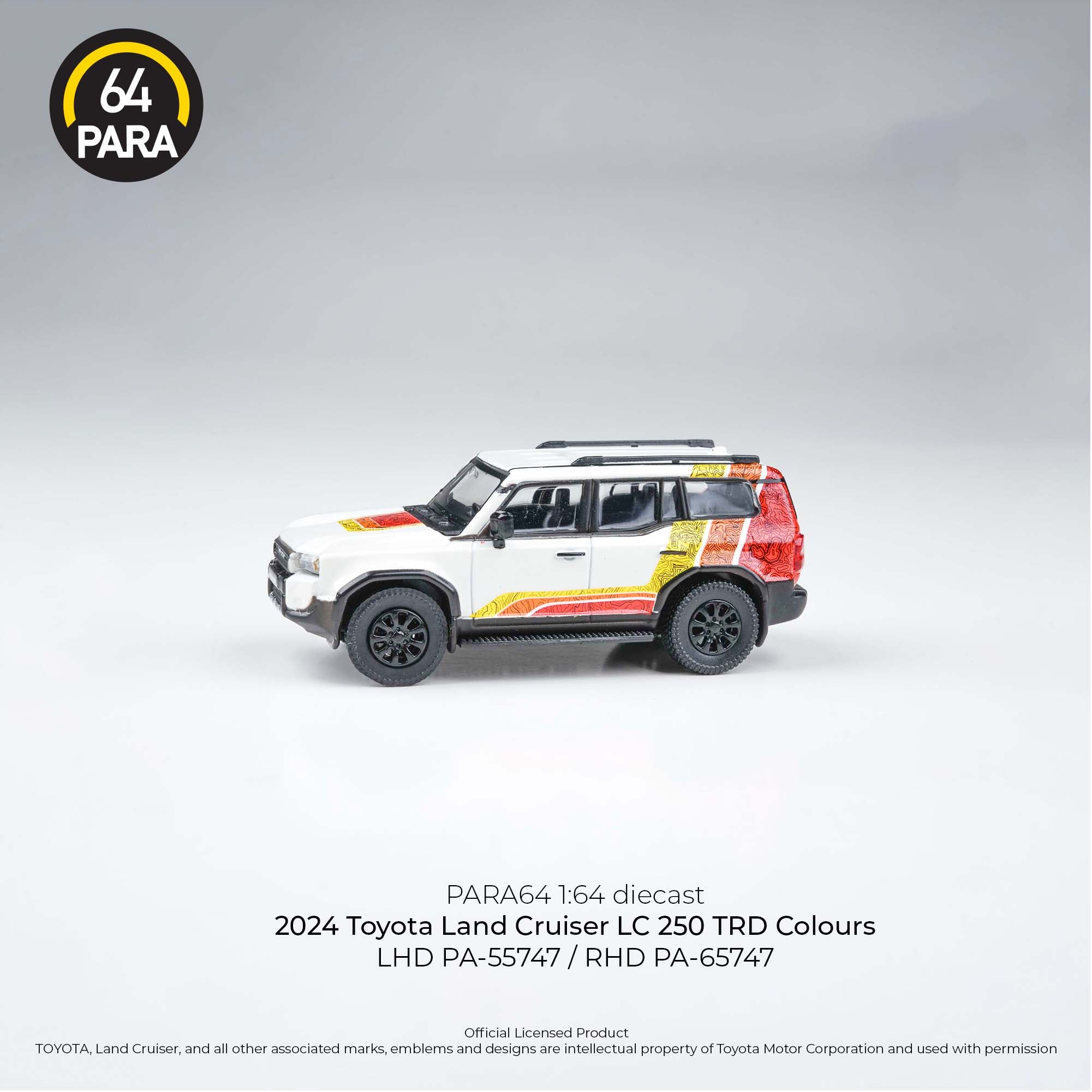 Para64 1/64 2024 Toyota Land Cruiser LC250 TRD Colours PA55747 Diecast Scale Model Car