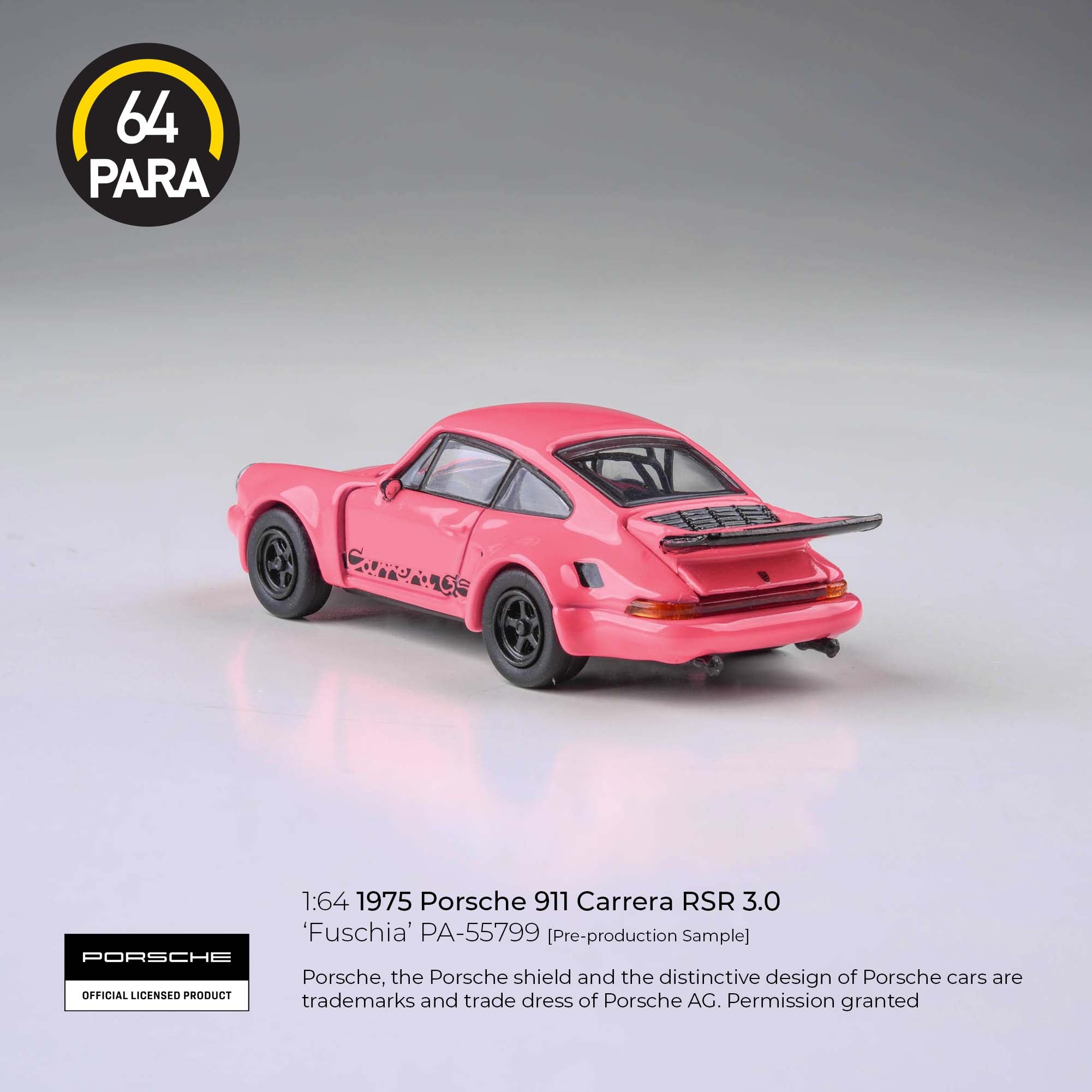 Para64 1/64 1975 Porsche RSR 3.0 Fuschia PA55799 Diecast Scale Model Car