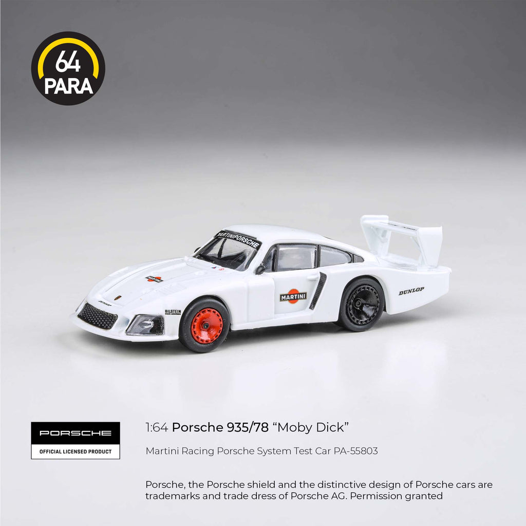 Para64 1/64 Porsche 935/78 “Moby Dick” Martini Racing Porsche System Test Car PA55803 Diecast Scale Model Car