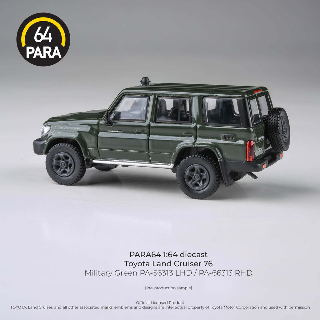 Para64 1/64 Toyota Land Cruiser 76 Military Green PA56313 Diecast Scale Model Car