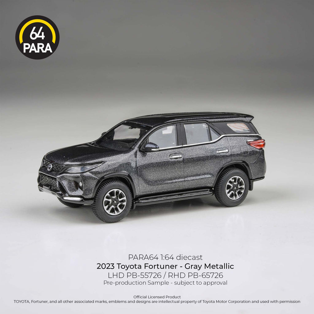 [PRE ORDER] Para64 x Blue and Yellow 1/64 2023 Toyota Fortuner Gray Metallic PB55726 RELEASE  3 Diecast Scale Model
