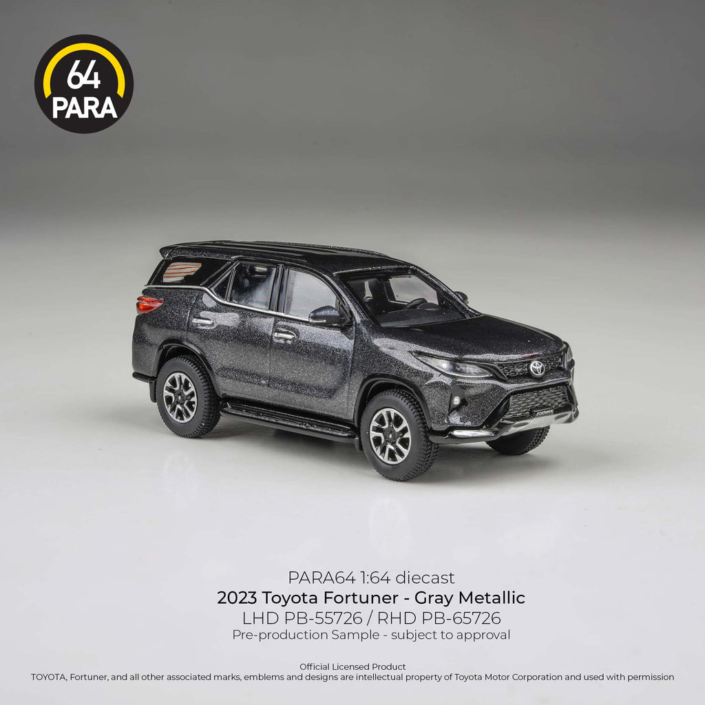 [PRE ORDER] Para64 x Blue and Yellow 1/64 2023 Toyota Fortuner Gray Metallic PB55726 RELEASE  3 Diecast Scale Model