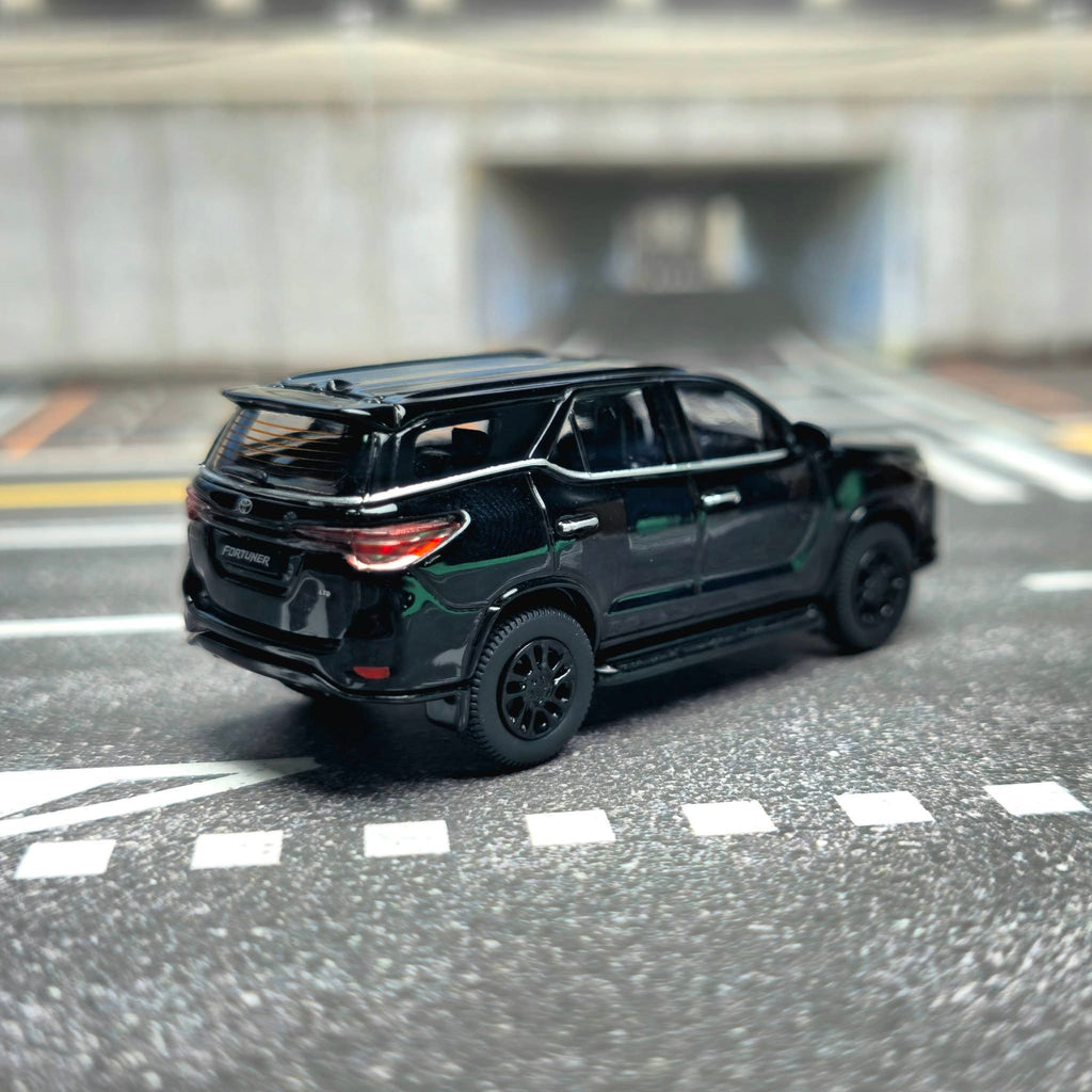 1/64 2023 Toyota Fortuner Attitude Black plus Black Wheels PB55723- BLKW Diecast Scale Model