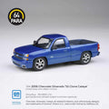 Para64 1/64 2006 Chevrolet Silverado Single Cab Summit Ming Blue PB55833 Diecast Scale Model Car