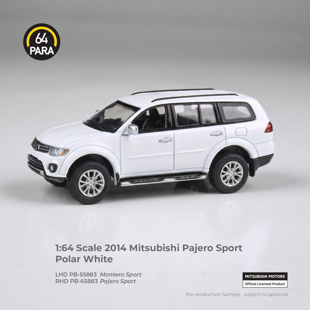 PARA64 1/64 2014 Mitsubishi Pajero Sport Polar White LHD - PH Version PA55883 Diecast Scale Model