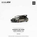 Pop Race 1/64 Pandem Yaris Dark Chrome PR640055 Diecast Scale Model