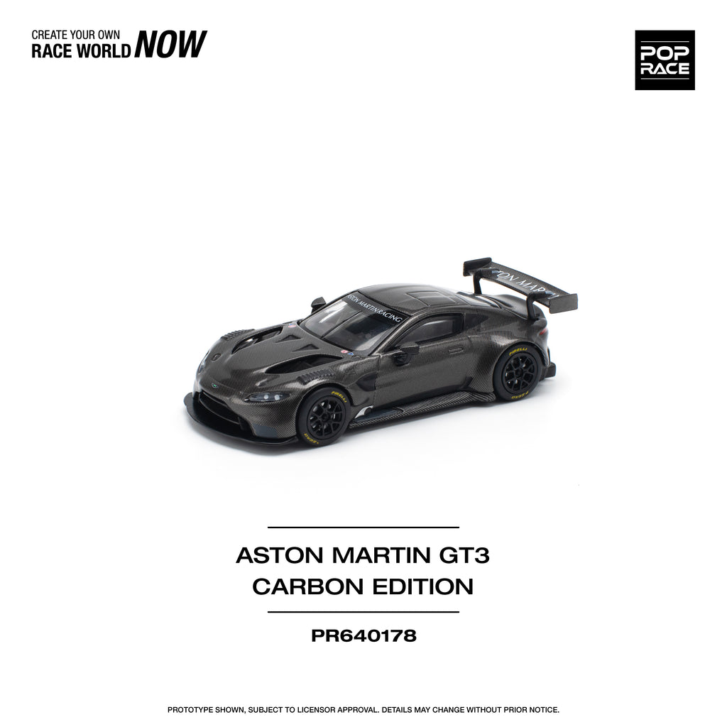 Pop Race 1/64 Aston Martin GT3 Carbon Edition PR640178 Diecast Scale Model