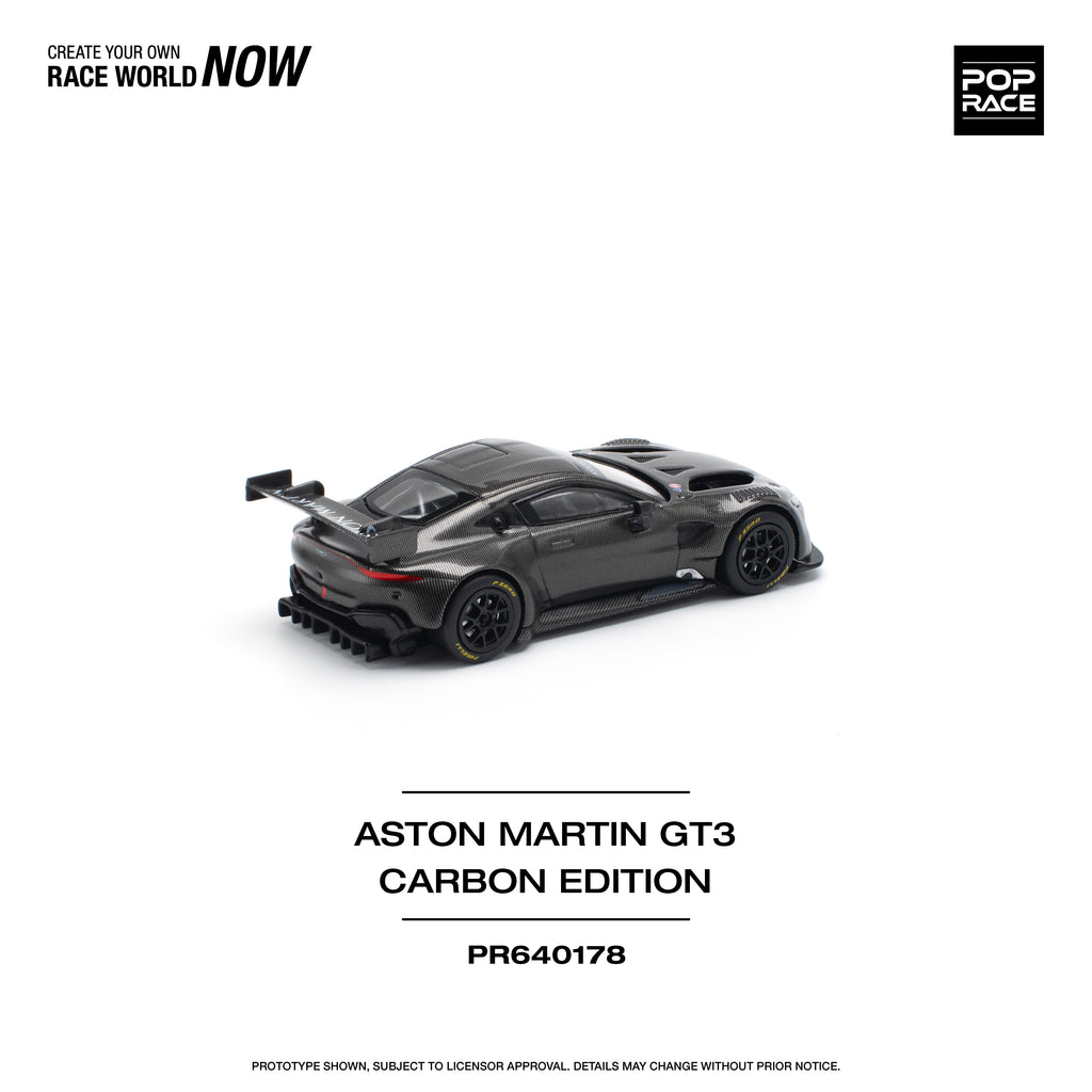 Pop Race 1/64 Aston Martin GT3 Carbon Edition PR640178 Diecast Scale Model