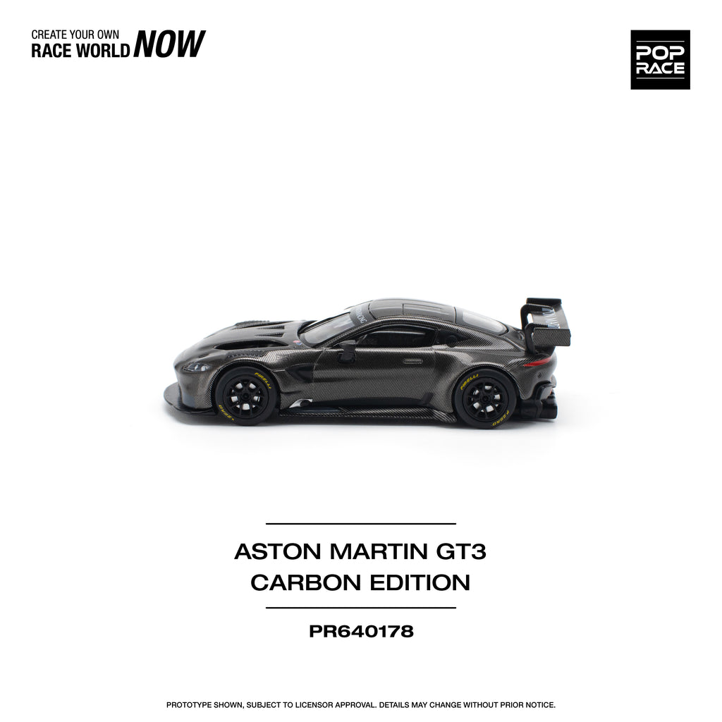 Pop Race 1/64 Aston Martin GT3 Carbon Edition PR640178 Diecast Scale Model