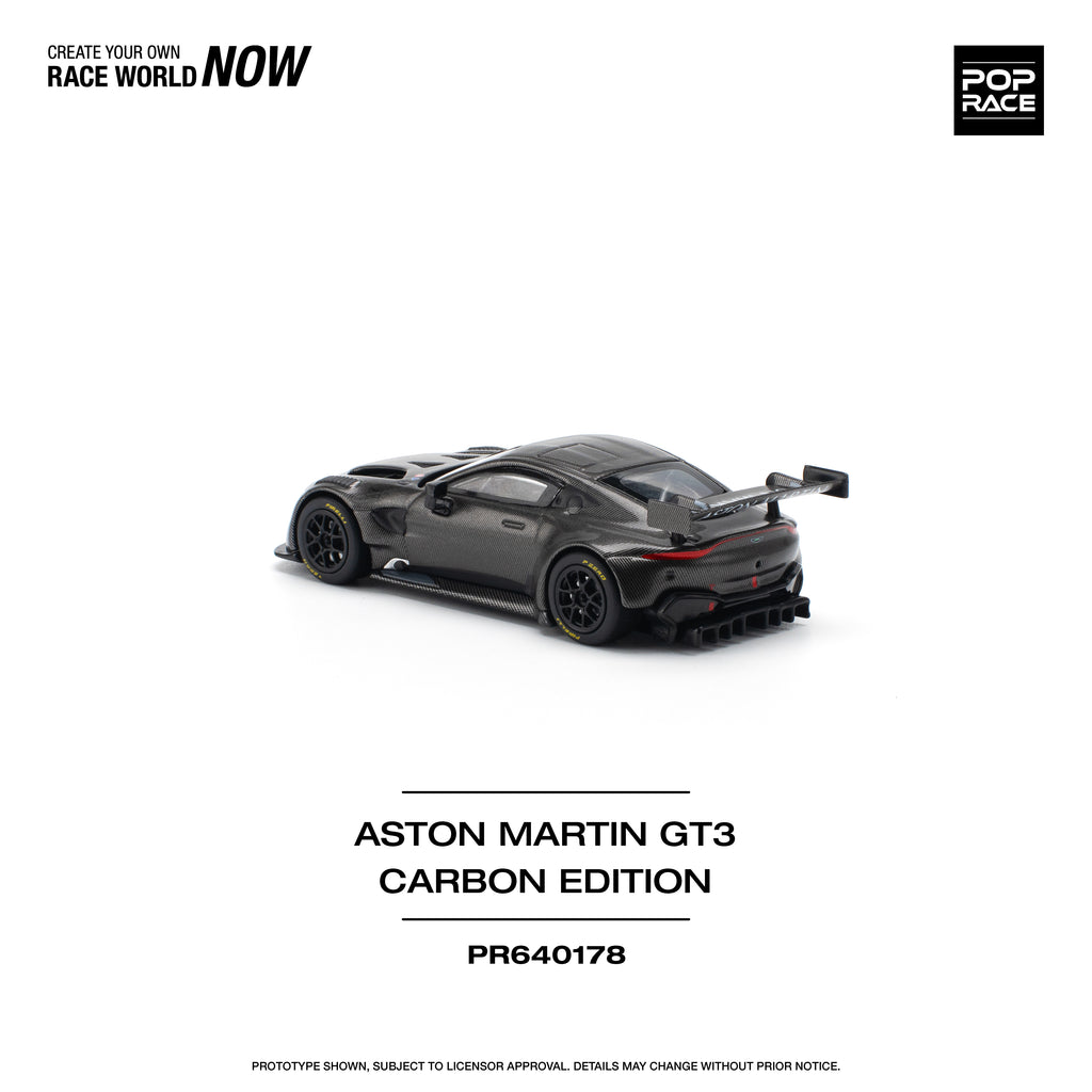 Pop Race 1/64 Aston Martin GT3 Carbon Edition PR640178 Diecast Scale Model