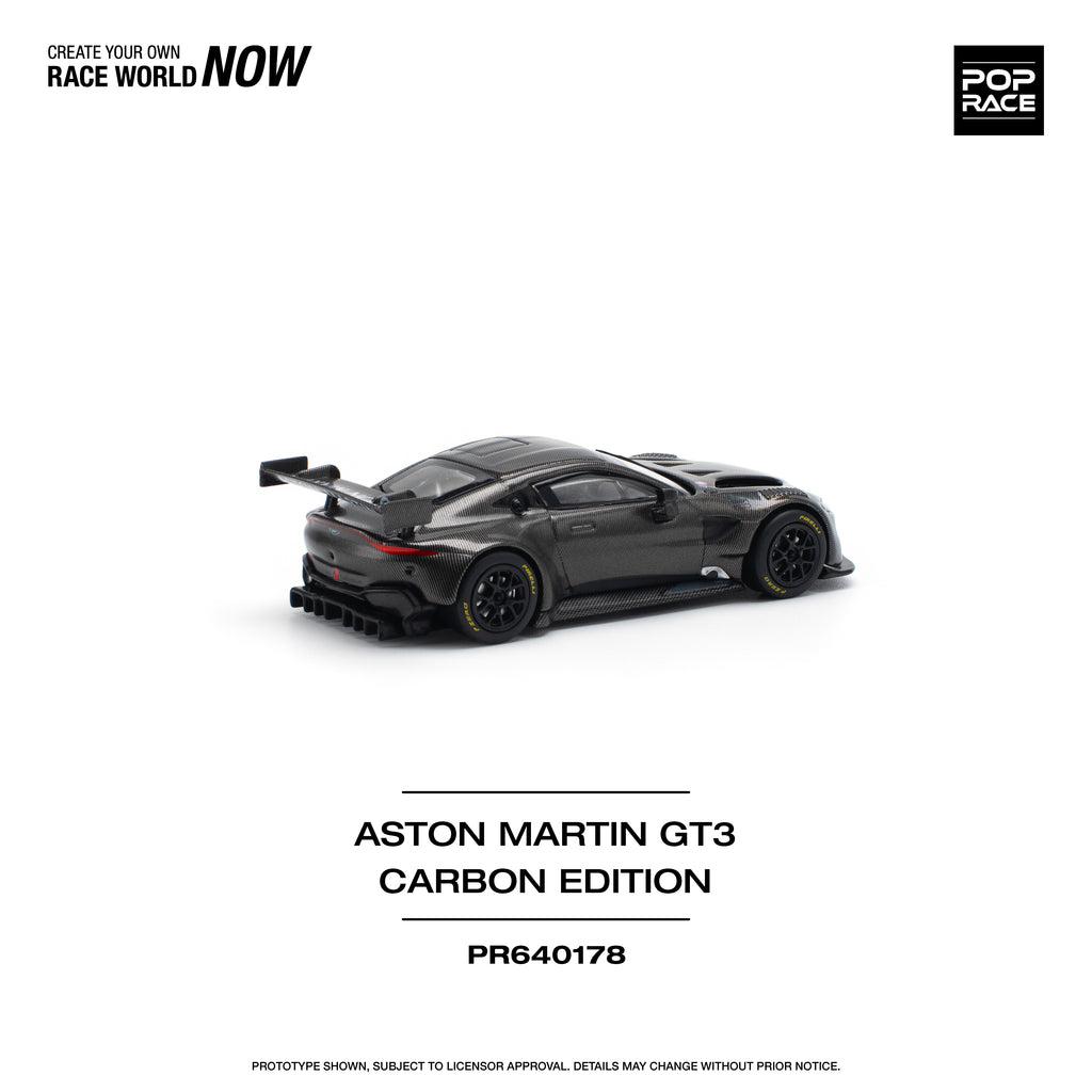 Pop Race 1/64 Aston Martin GT3 Carbon Edition PR640178 Diecast Scale Model