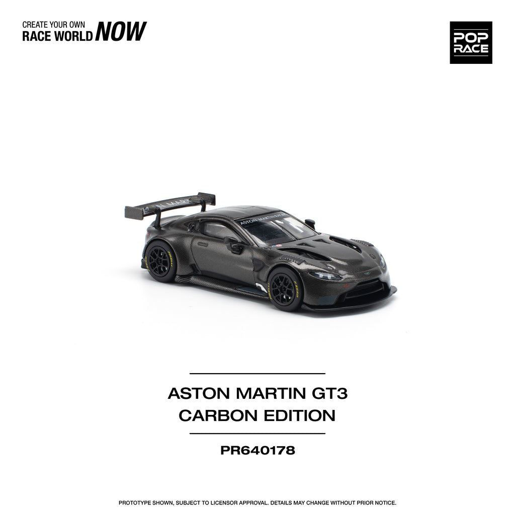 Pop Race 1/64 Aston Martin GT3 Carbon Edition PR640178 Diecast Scale Model