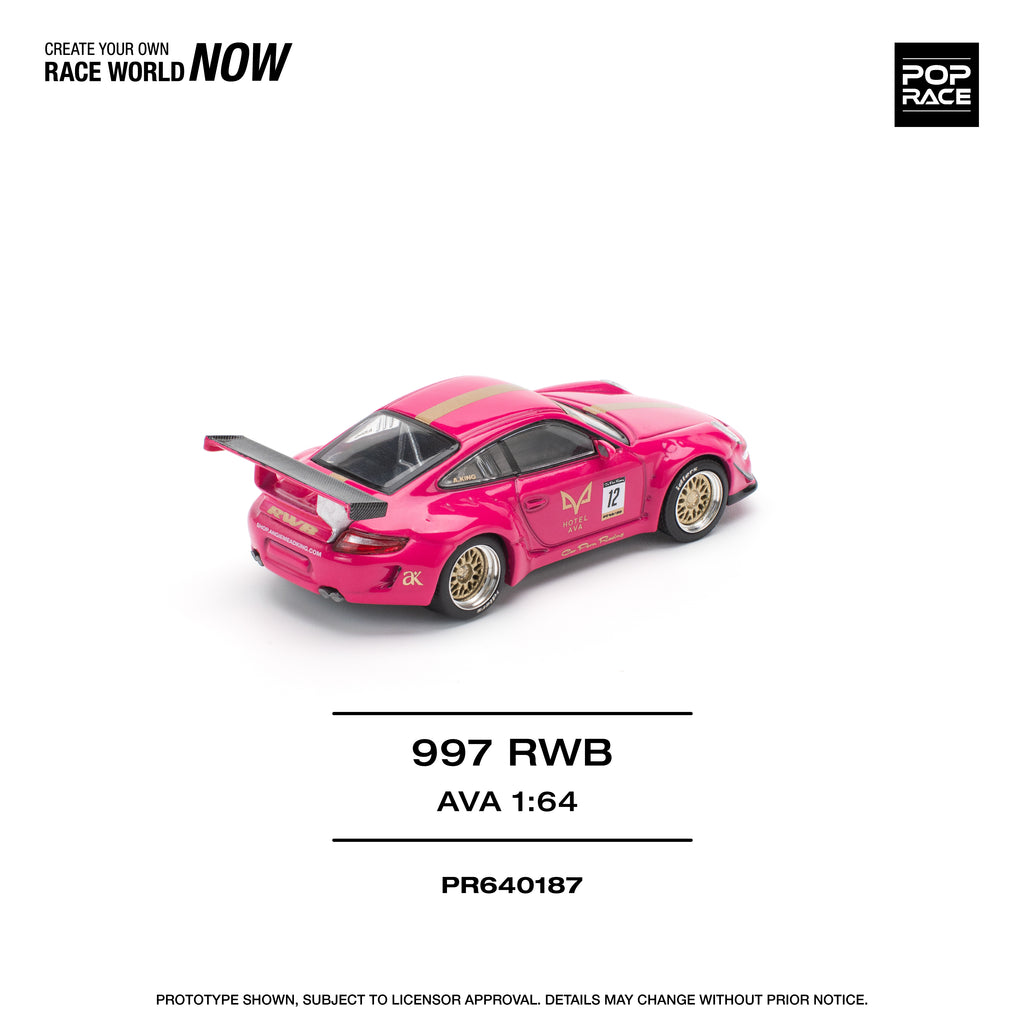 Pop Race 1/64 997 RWB AVA PR640187 Diecast Scale Model