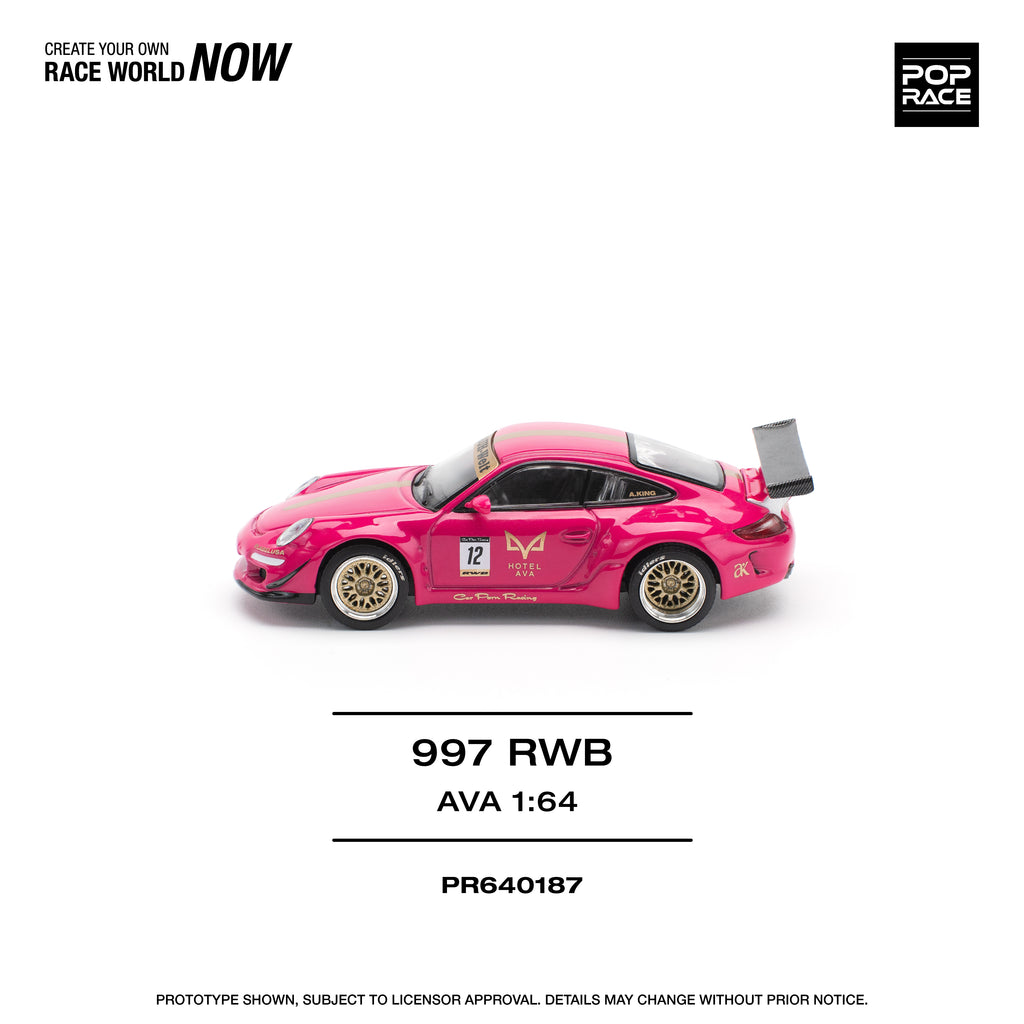 Pop Race 1/64 997 RWB AVA PR640187 Diecast Scale Model