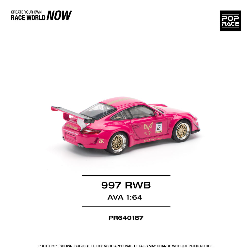 Pop Race 1/64 997 RWB AVA PR640187 Diecast Scale Model