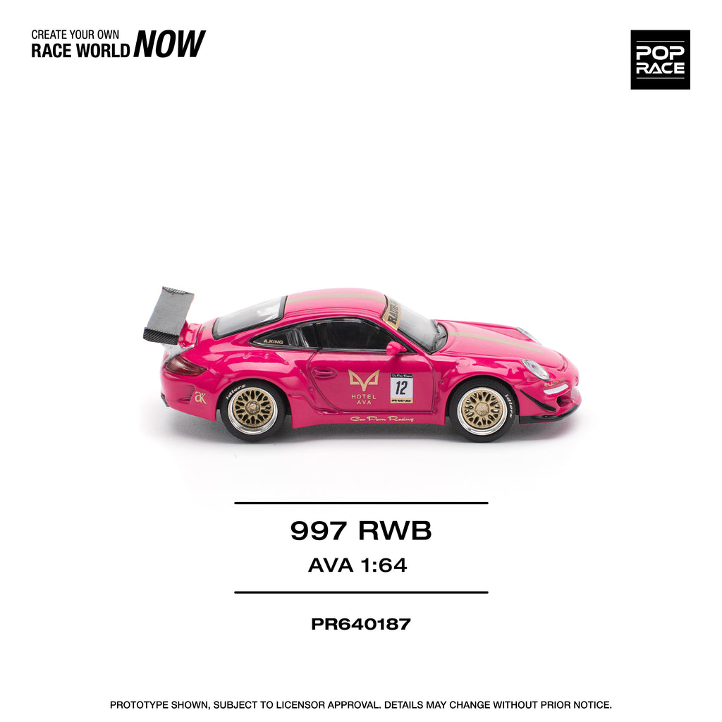 Pop Race 1/64 997 RWB AVA PR640187 Diecast Scale Model