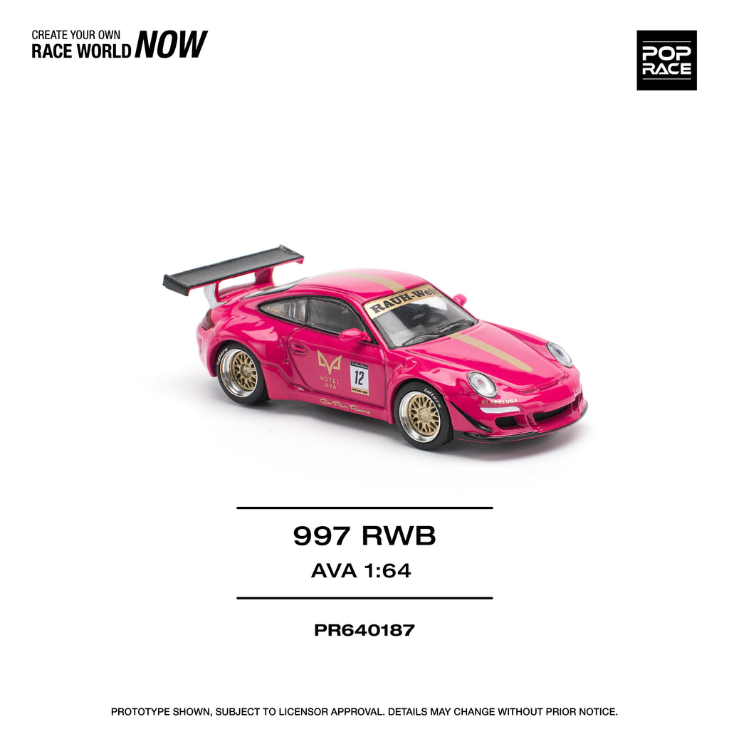 Pop Race 1/64 997 RWB AVA PR640187 Diecast Scale Model