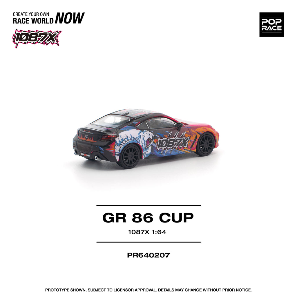 Pop Race 1/64 GR 86 CUP 1087X PR640207 Diecast Scale Model
