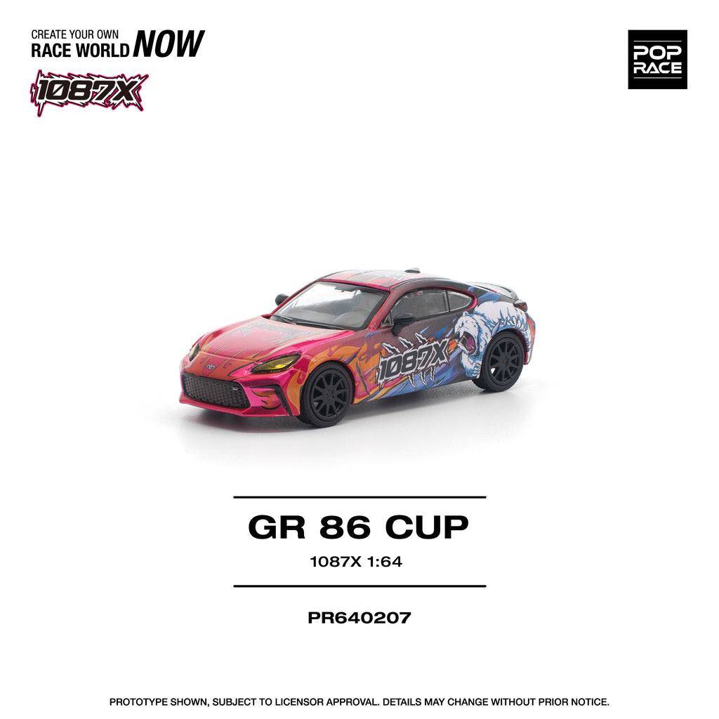 Pop Race 1/64 GR 86 CUP 1087X PR640207 Diecast Scale Model