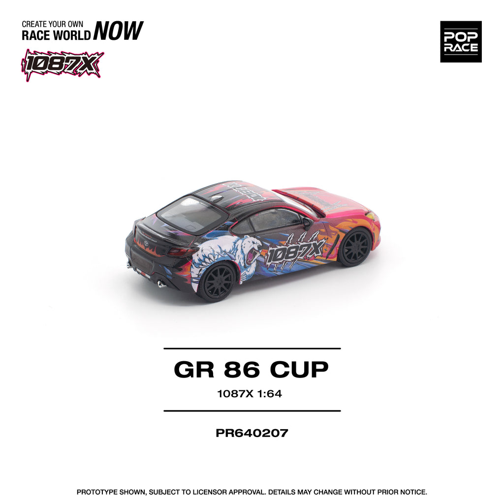 Pop Race 1/64 GR 86 CUP 1087X PR640207 Diecast Scale Model