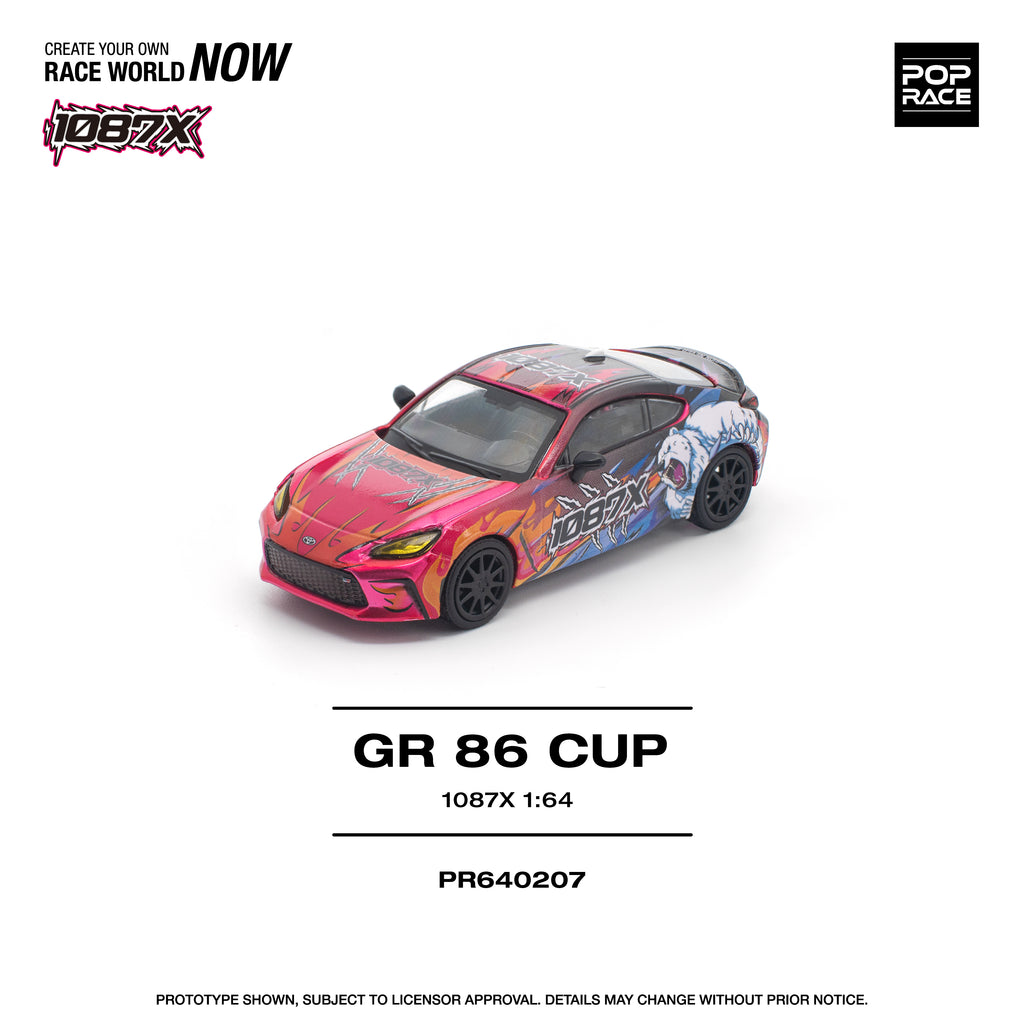 Pop Race 1/64 GR 86 CUP 1087X PR640207 Diecast Scale Model