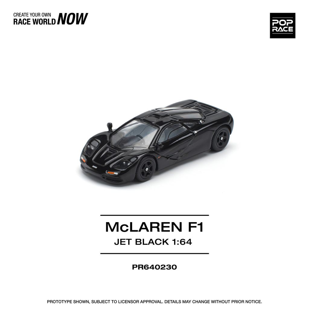 Pop Race 1/64 Mclaren F1 Jet Black PR640230 Diecast Scale Model