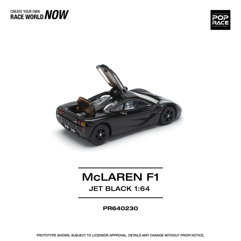 Pop Race 1/64 Mclaren F1 Jet Black PR640230 Diecast Scale Model