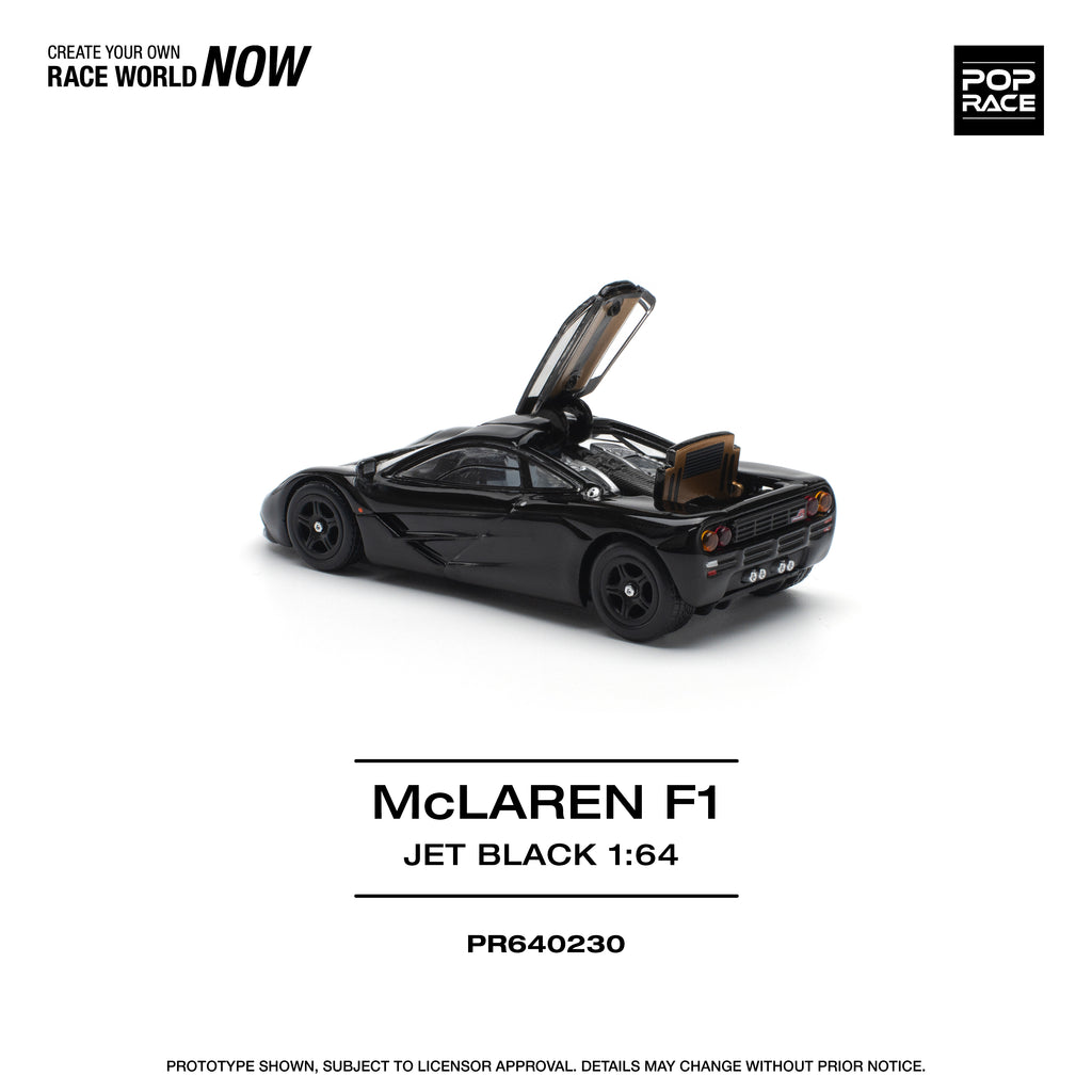 Pop Race 1/64 Mclaren F1 Jet Black PR640230 Diecast Scale Model