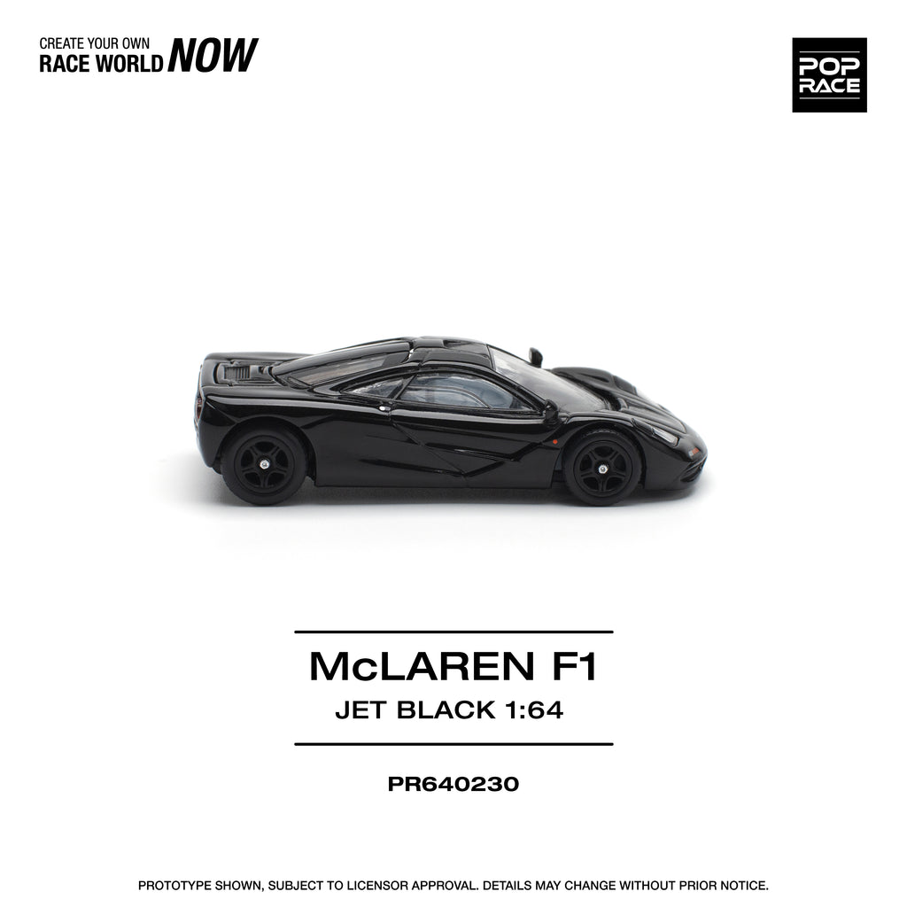 Pop Race 1/64 Mclaren F1 Jet Black PR640230 Diecast Scale Model