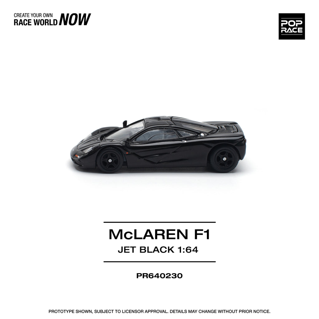 Pop Race 1/64 Mclaren F1 Jet Black PR640230 Diecast Scale Model