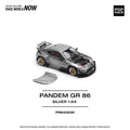 Pop Race 1/64 PANDEM GR 86 Silver PR640235 Diecast Scale Model