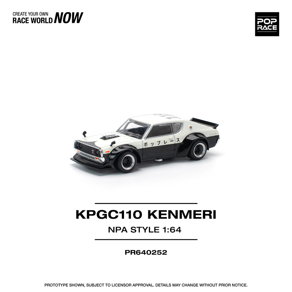 Pop Race 1/64 KPGC110 Kenmeri NPA Style PR640252 Diecast Scale Model
