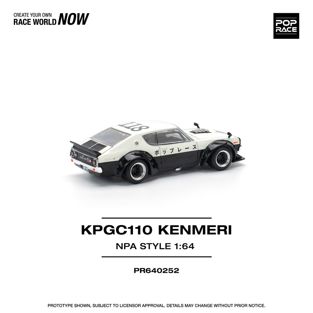 Pop Race 1/64 KPGC110 Kenmeri NPA Style PR640252 Diecast Scale Model