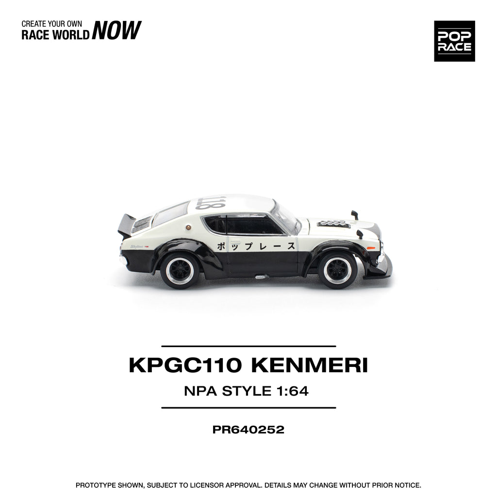 Pop Race 1/64 KPGC110 Kenmeri NPA Style PR640252 Diecast Scale Model