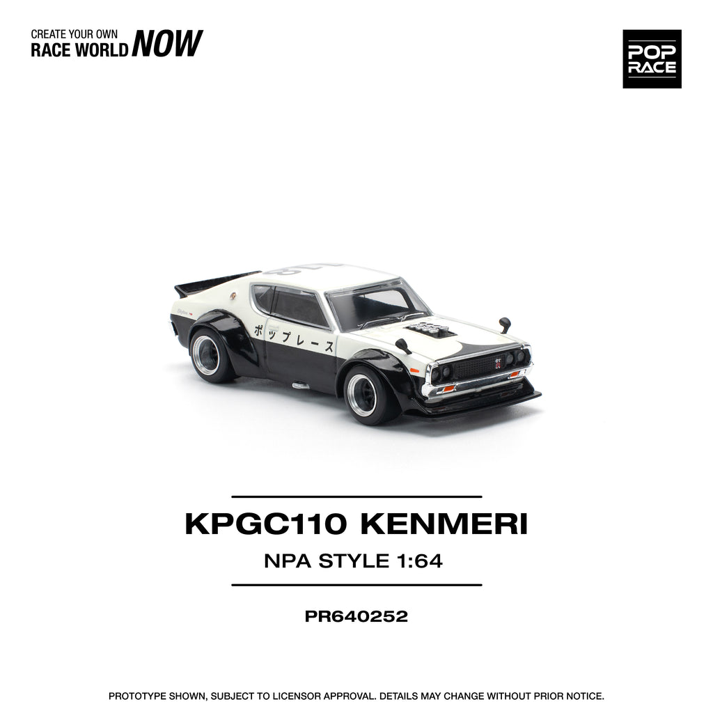 Pop Race 1/64 KPGC110 Kenmeri NPA Style PR640252 Diecast Scale Model