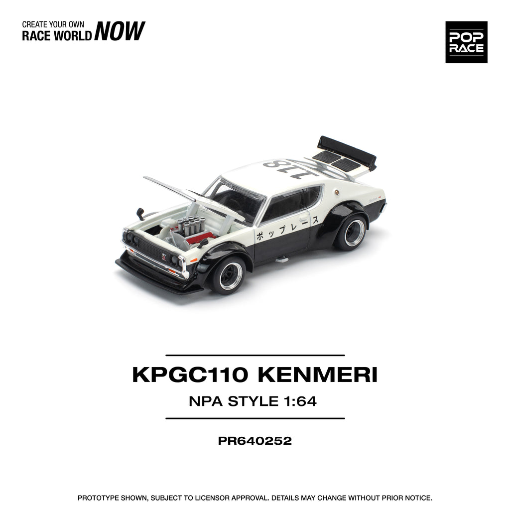 Pop Race 1/64 KPGC110 Kenmeri NPA Style PR640252 Diecast Scale Model
