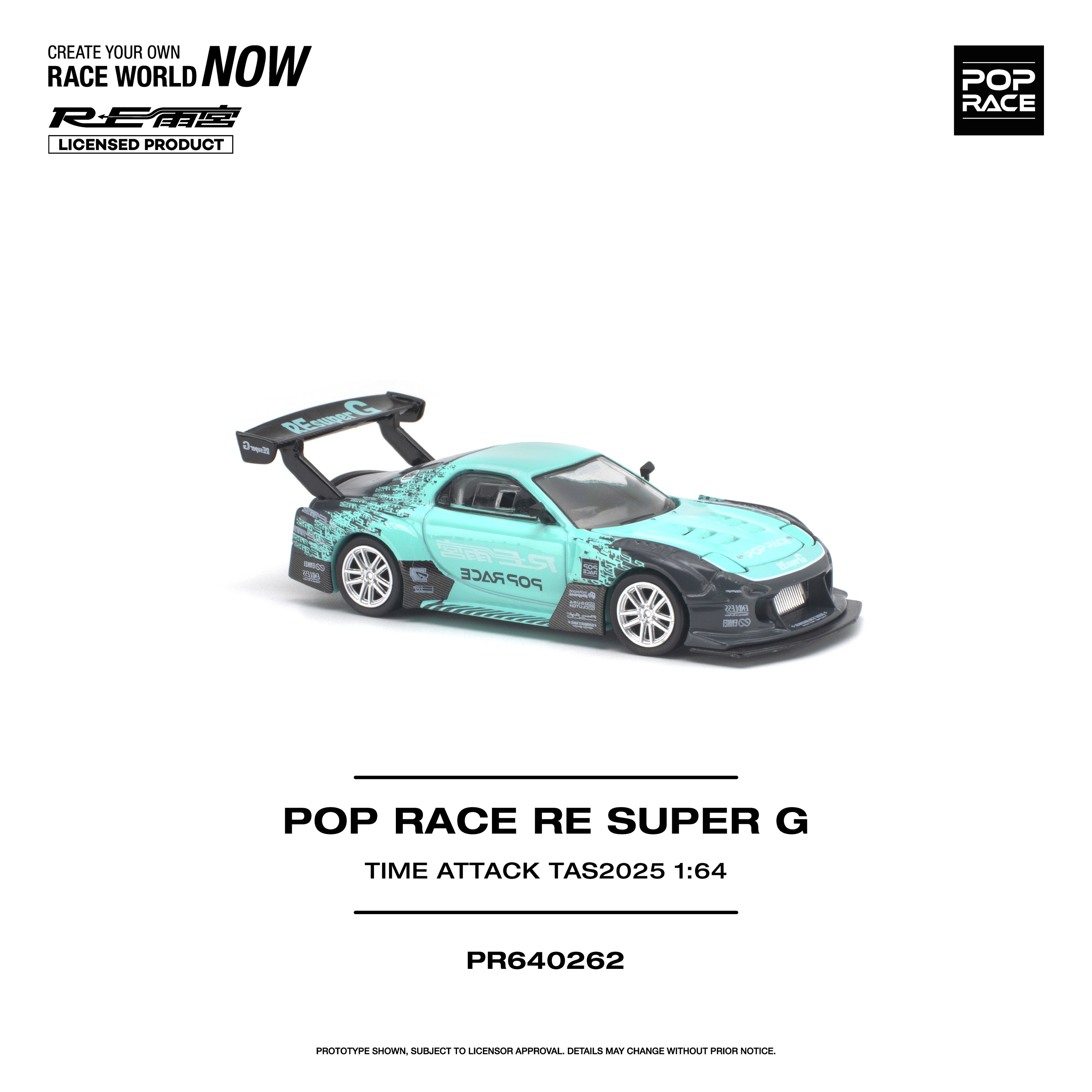 [PRE ORDER] Pop Race 1/64 Pop Race Re Super G Time Attack TAS2025 PR640262 Diecast Scale Model Car