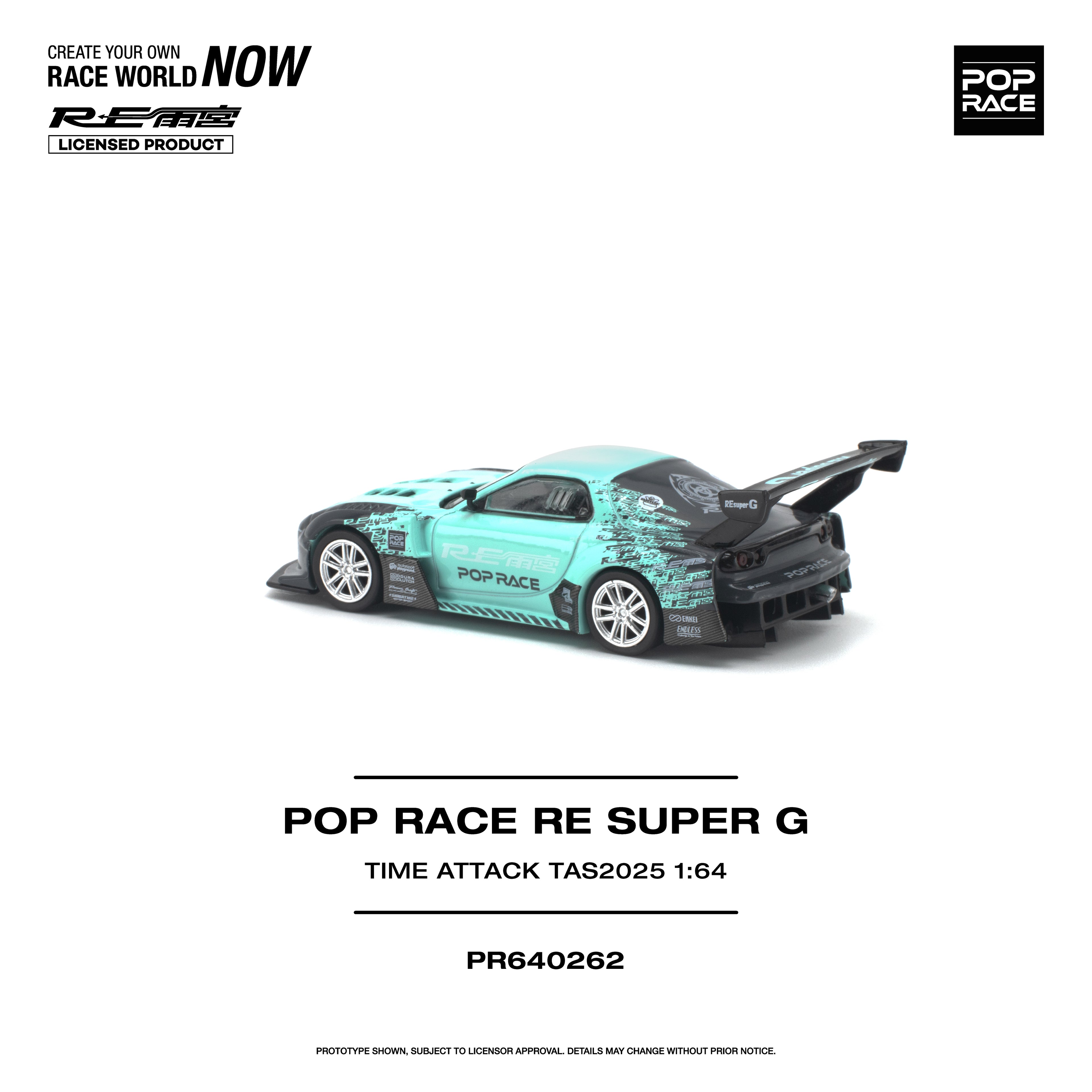 [PRE ORDER] Pop Race 1/64 Pop Race Re Super G Time Attack TAS2025 PR640262 Diecast Scale Model Car